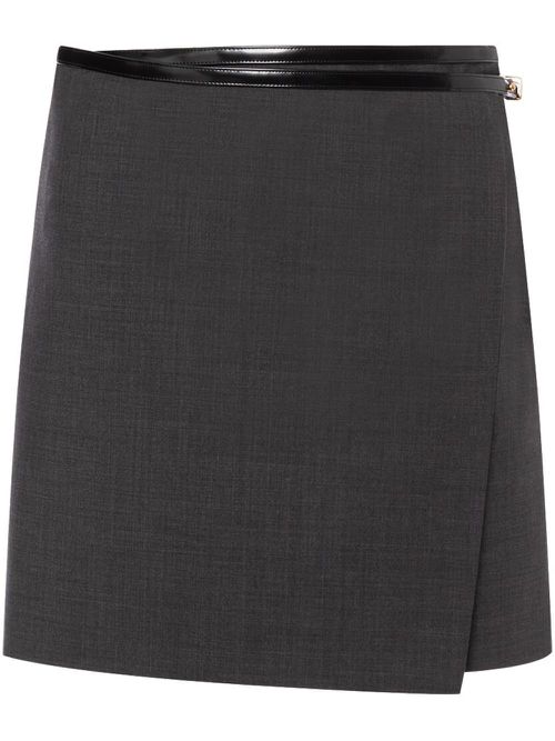 Wrap mini skirt - Grey
