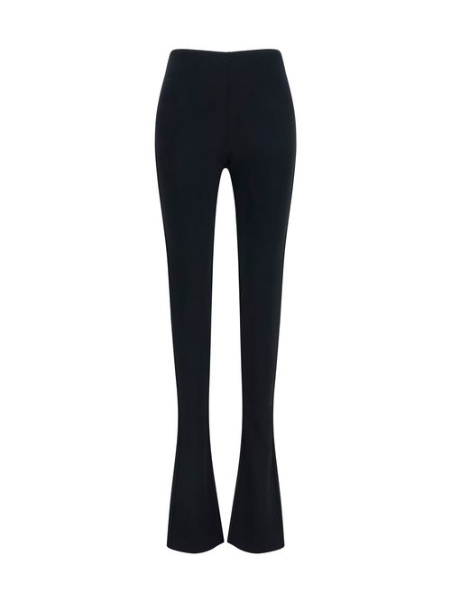 Viscose Crêpe Jersey Trousers — Black