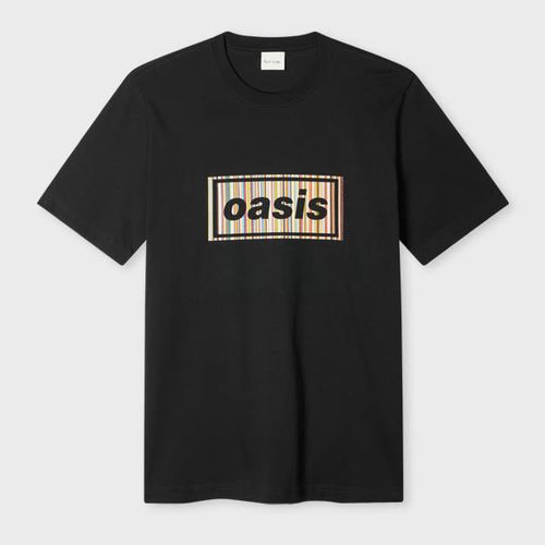 X Oasis - Black 'Signature Stripe' Logo T-Shirt