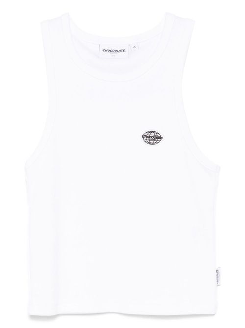 Ribbed tank top - White