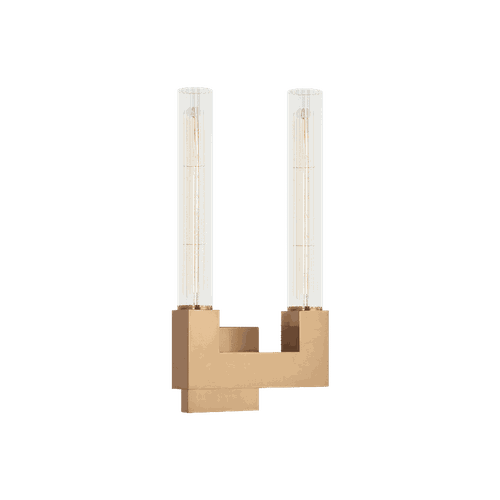 Matteo Odelle 2-Light Wall Sconce In Aged Gold Bra