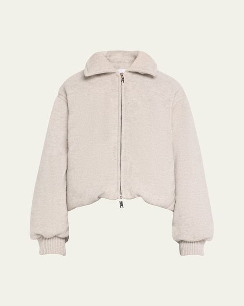 Cashmere-Blend Bomber Jacket