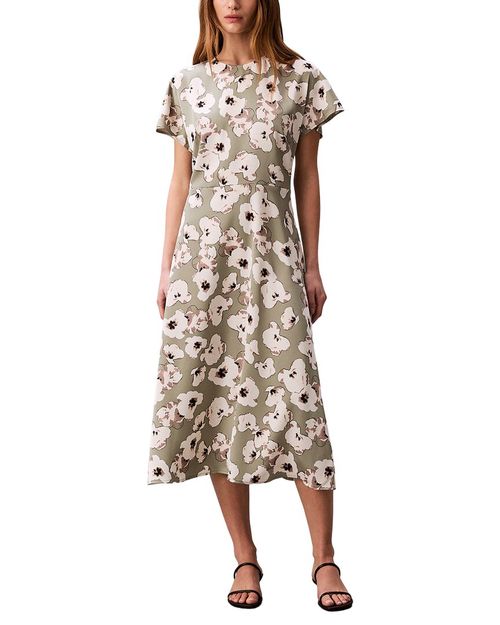 Matte Satin Midi Dress