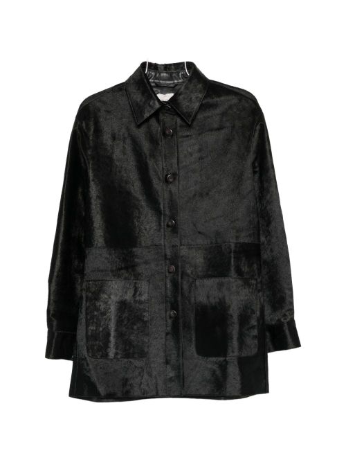 Textured Velvet Jacket — Black