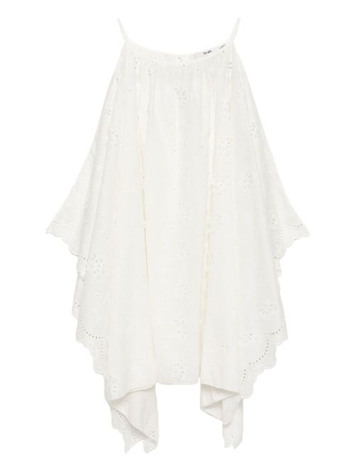 Floral-embroidered top - White