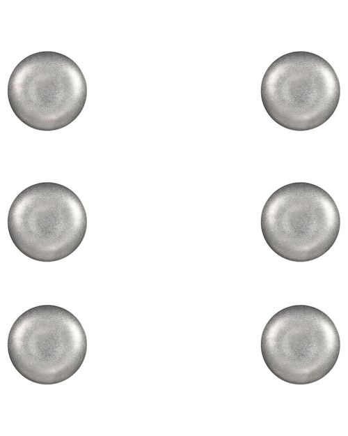 Set of 6 Moab Stainless Steel Coupe Dinnerware: 5in Round Plate