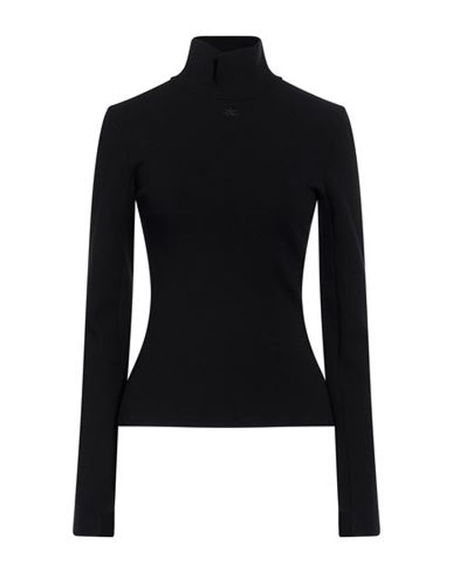 Courrèges Woman Turtleneck Black Size L Viscose, Polyester