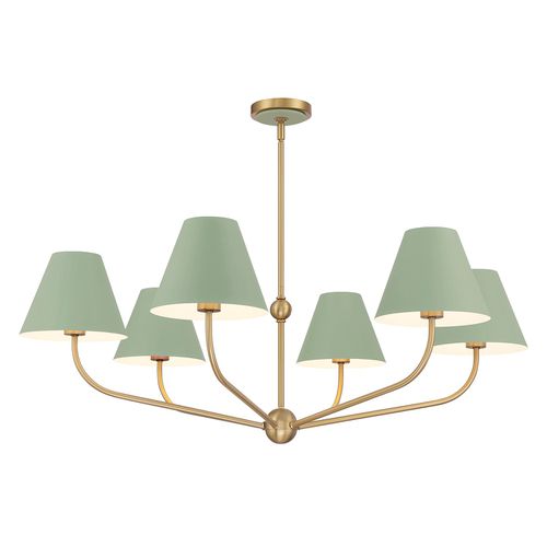 Vibrant Gold + Green Chandelier from the Xavier Collection