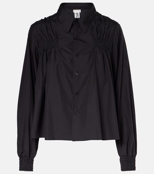 Shirred cotton shirt
