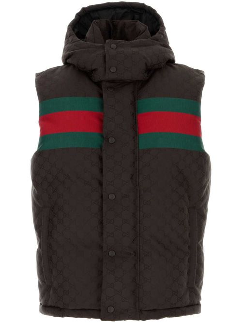 GG down gilet - Brown