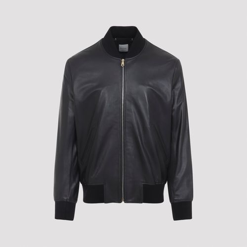 Contemporary Leather Bomber Jacket