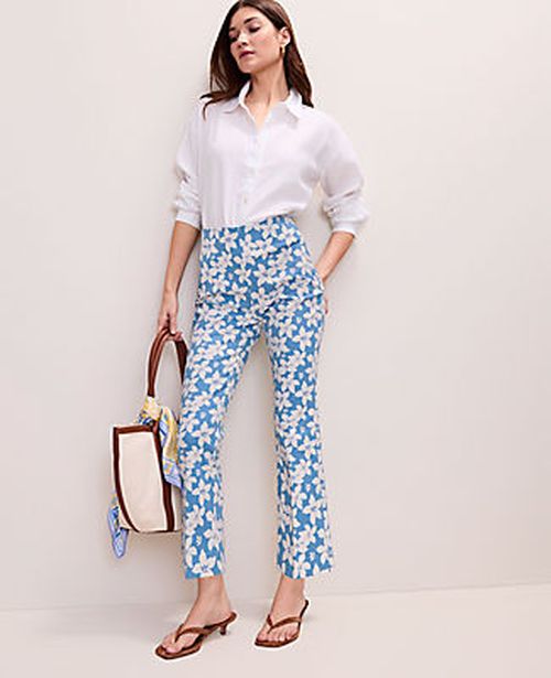 Ann Taylor The Flare Ankle Pant in Floral Print