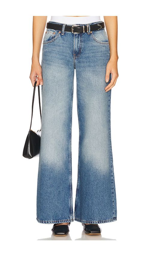 Dr. Denim Rhue Low Rise Wide Jeans in Blue. 28. Also