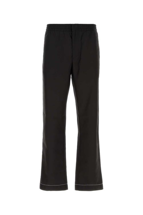 Silk Pyjama Trousers — Black
