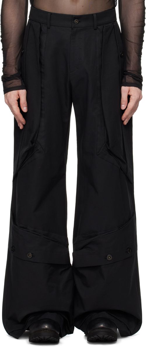 CARNET-ARCHIVE Black Wide Mass Trousers