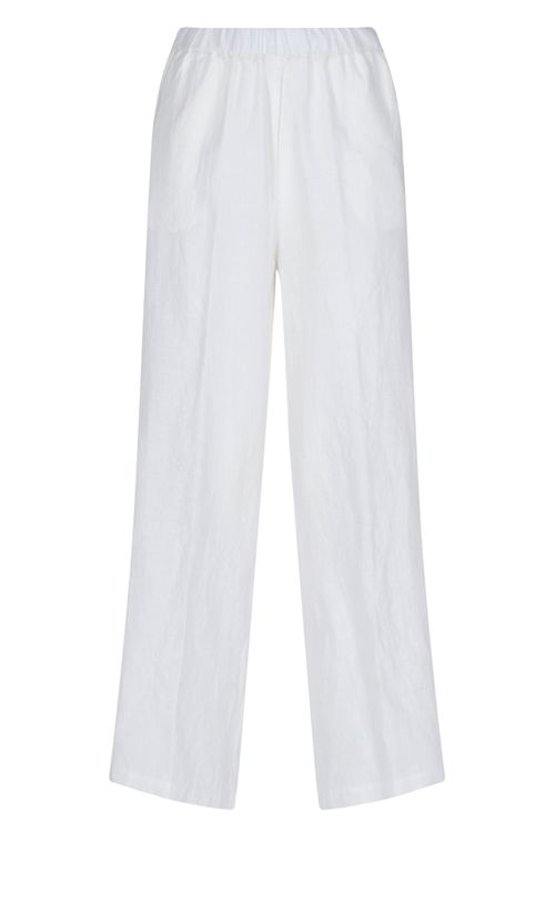 Elasticated straight-leg trousers