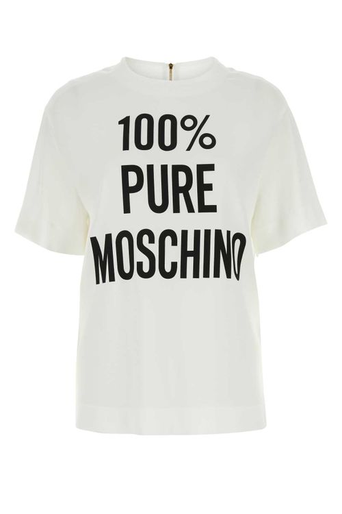 Logo-Print Crepe T-Shirt — White
