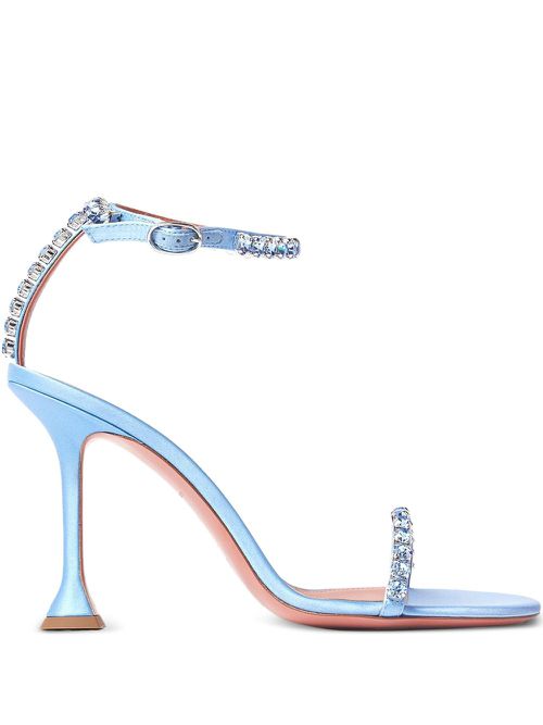 95mm Gigi crystal-embellished sandals - Blue