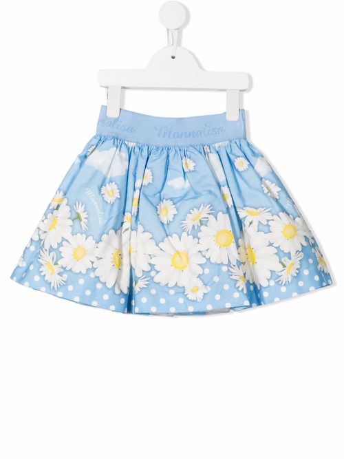 Daisy print skirt - Blue