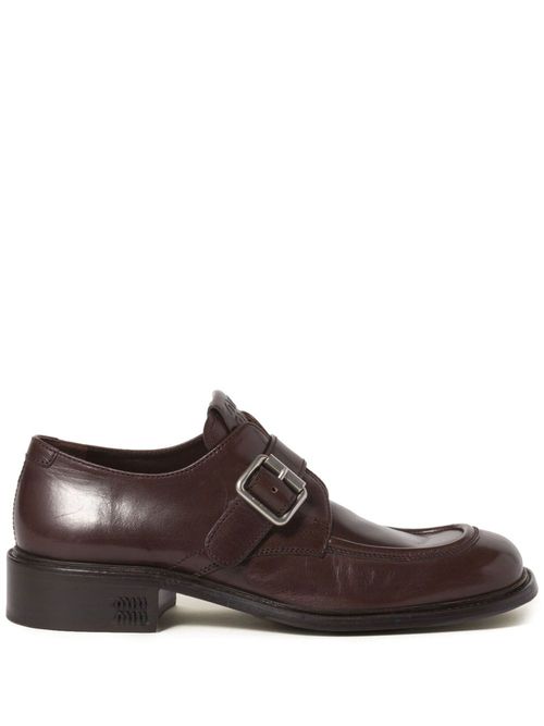 Leather brogue shoes - Brown