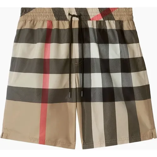 Men's Burberry Monogram Check Swim Shorts
