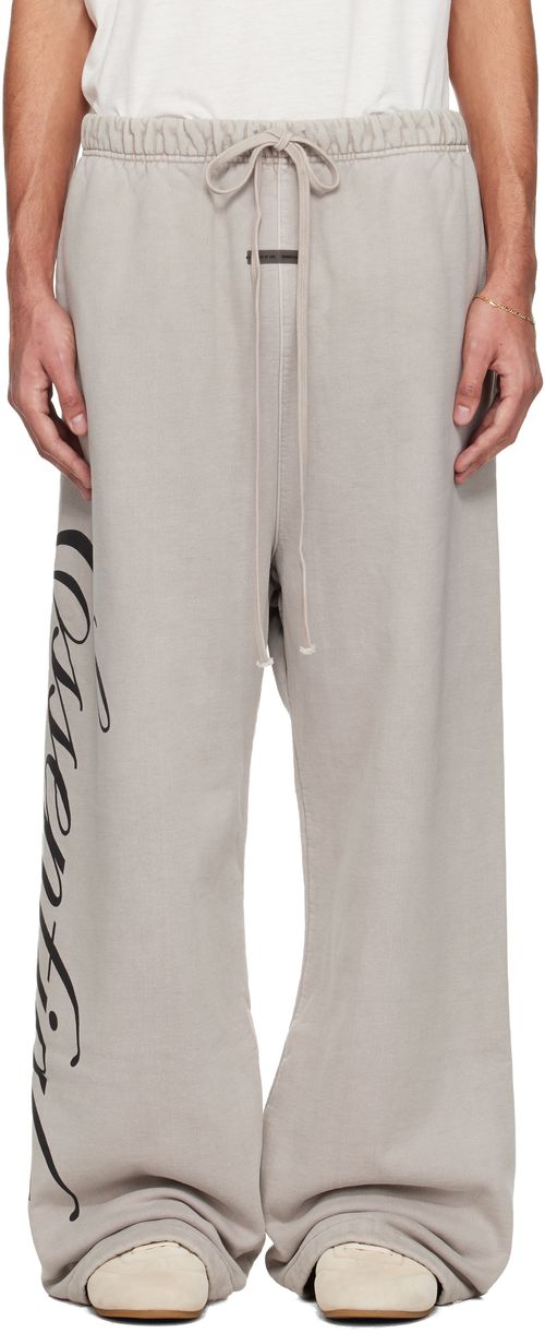 Gray Holiday Heavy Fleece Lounge Sweatpants