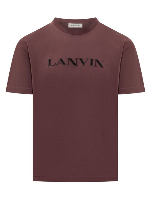 Men'S Bordeaux Logo Embroidered T-Shirt