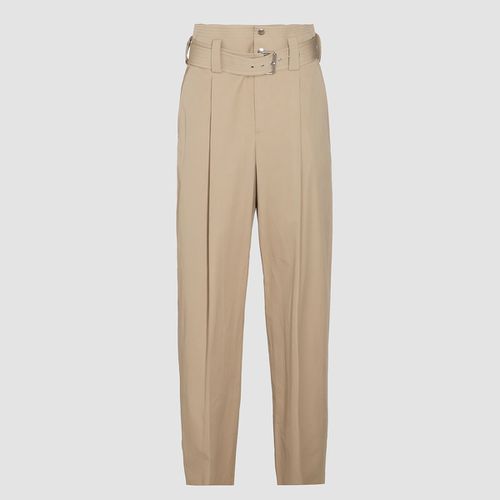 Beige Cotton Pants