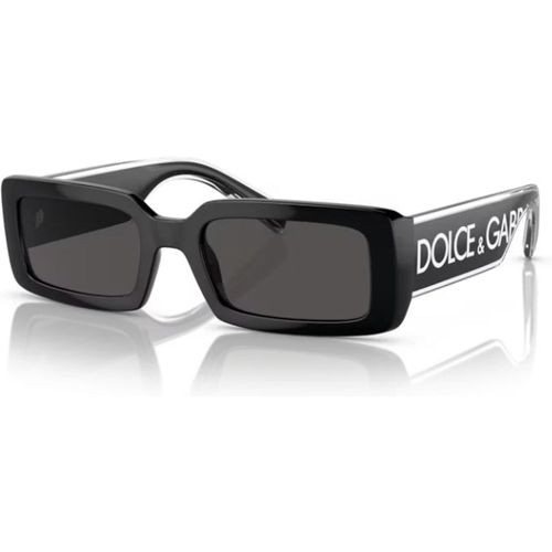 Dolce & Gabbana Woman Dolce & Gabbana DG6187 501/87 Sunglasses Injected Black Grey Squared Norma