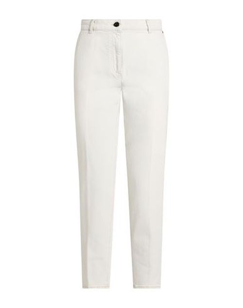 Woman Jeans Off white Size 6 Cotton, Elastane