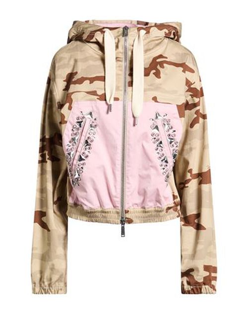 Woman Jacket Beige Size 2 Cotton, Elastane