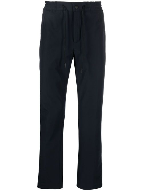 Tapered drawstring-waist trousers - Blue