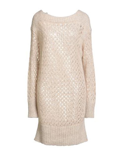 Woman Mini dress Beige Size S Polyamide, Acrylic, Mohair wool, Polyester