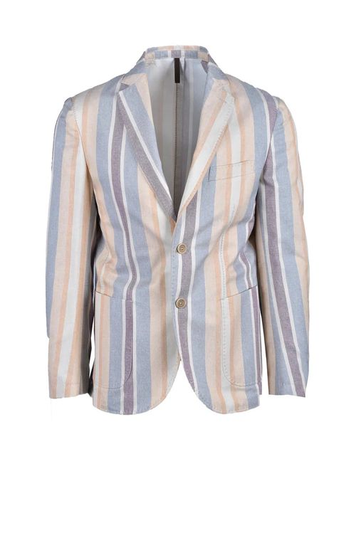 Jacket - Beige/Sky Blue