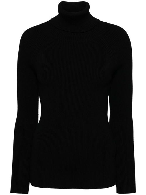 Fine ribbed jumper - Black