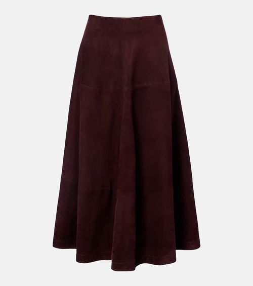 Opera leather maxi skirt