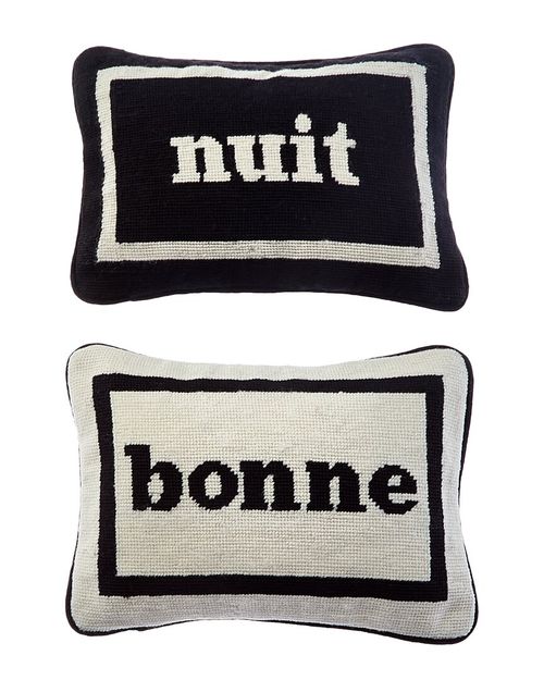 Us Kit Bonne Nuit Needlepoint Pillow Set