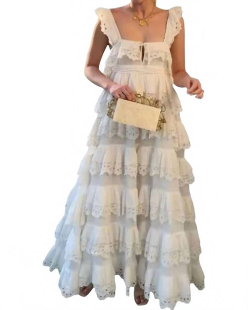 Tiered Maxi Dress In White