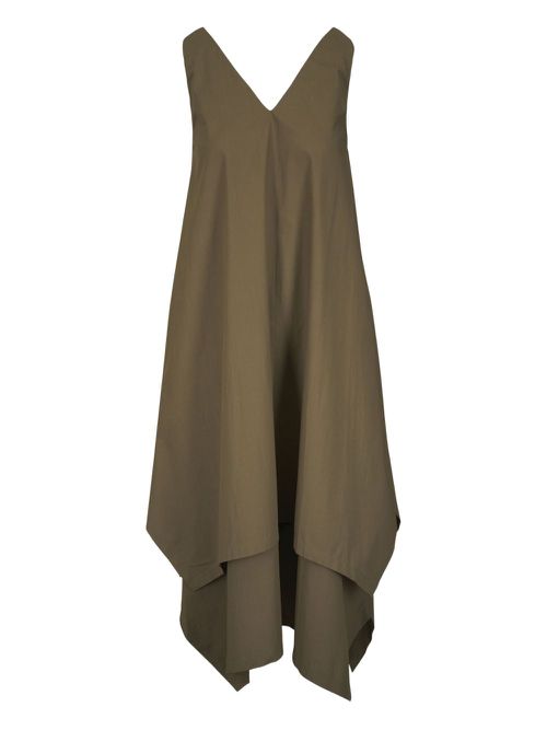 Odeeh handkerchief-hem dress - Green