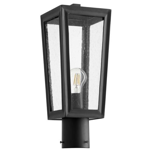 Textured Black One Light Post Mount from the Bravo Collection