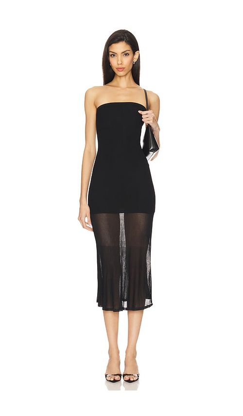 Lovers and Friends Leslie Midi Dress in Black.  XL. Also in L, M