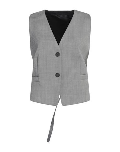 Helmut Lang Woman Tailored Vest Black Size 8 Wool, Polyester, Elastane