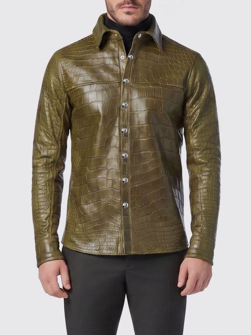 Shirt Men color Green