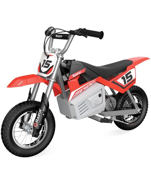 MX400 Dirt Rocket 24V Electric Toy Motocross Motorcycle Dirt Bike, Red