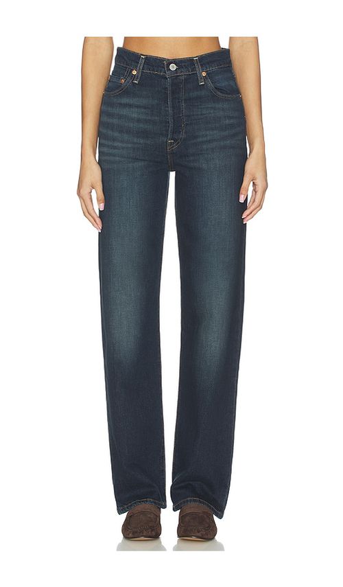 LEVI'S Ribcage Full Length Straight Leg Jeans in Blue. - 25 also , 26, 27, 28, 29, 30