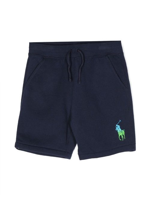 Ombré Pony-print shorts - Blue