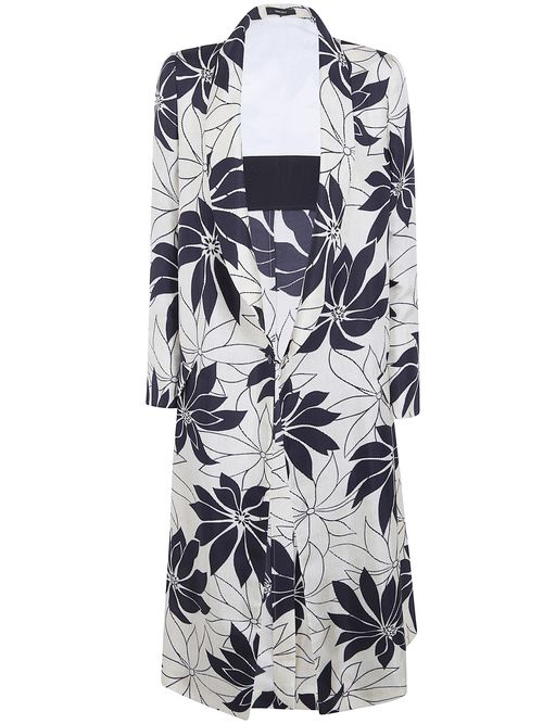 Ibrigu Printed Silk Overcoat