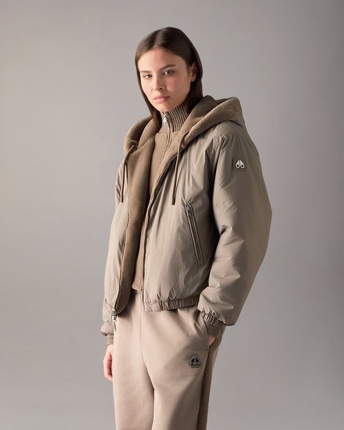 Moose Knuckles - Women's Eaton Bunny Reversible Hoodie - Color: Ashen