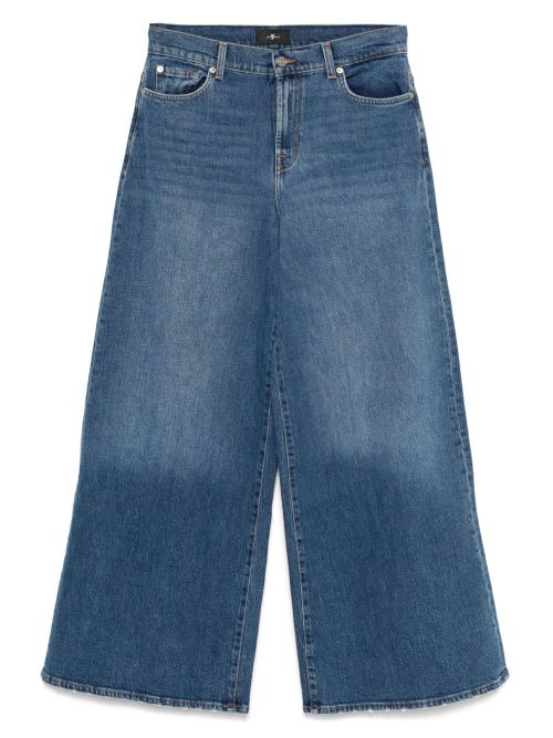 Bleached-effect jeans - Blue