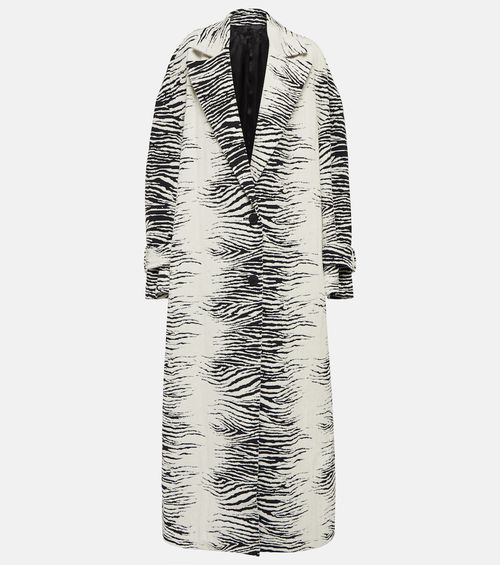 Oversized cotton-blend coat